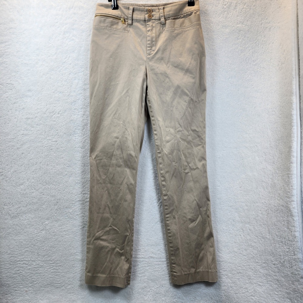 Y2K‎ Lauren Ralph Lauren Tan Chino Pants Womens Size 4 Hong Kong Neutral Casual